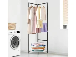 Cabideiro com pés de canto, cabideiro com prateleira, vestiário para entrada, quarto, sala de estar, casa 62x46x171cm