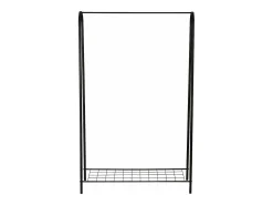 Cabideiro com superfície de armazenamento 144,5 x 89 x 32,5 cm preto 03_0008137