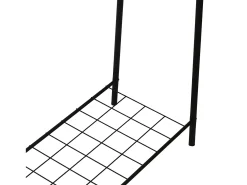 Cabideiro com superfície de armazenamento 144,5 x 89 x 32,5 cm preto 03_0008137