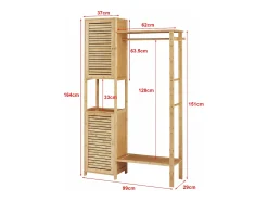 Cabideiro de bambu 164 x 99 x 29 cm natural 03_0008141