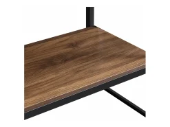 Cabideiro de metal e MDF 180 x 120 x 40 cm efeito nogueira preta 03_0008134