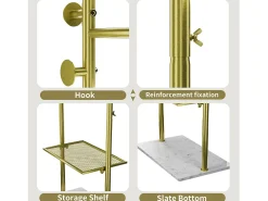 Cabideiro para quarto cabideiro de metal para sala de estar vestiário 50x30x175cm 50x30x175cm