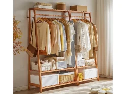 Cabideiro resistente para roupas e sapatos 43,5x80x165 cm