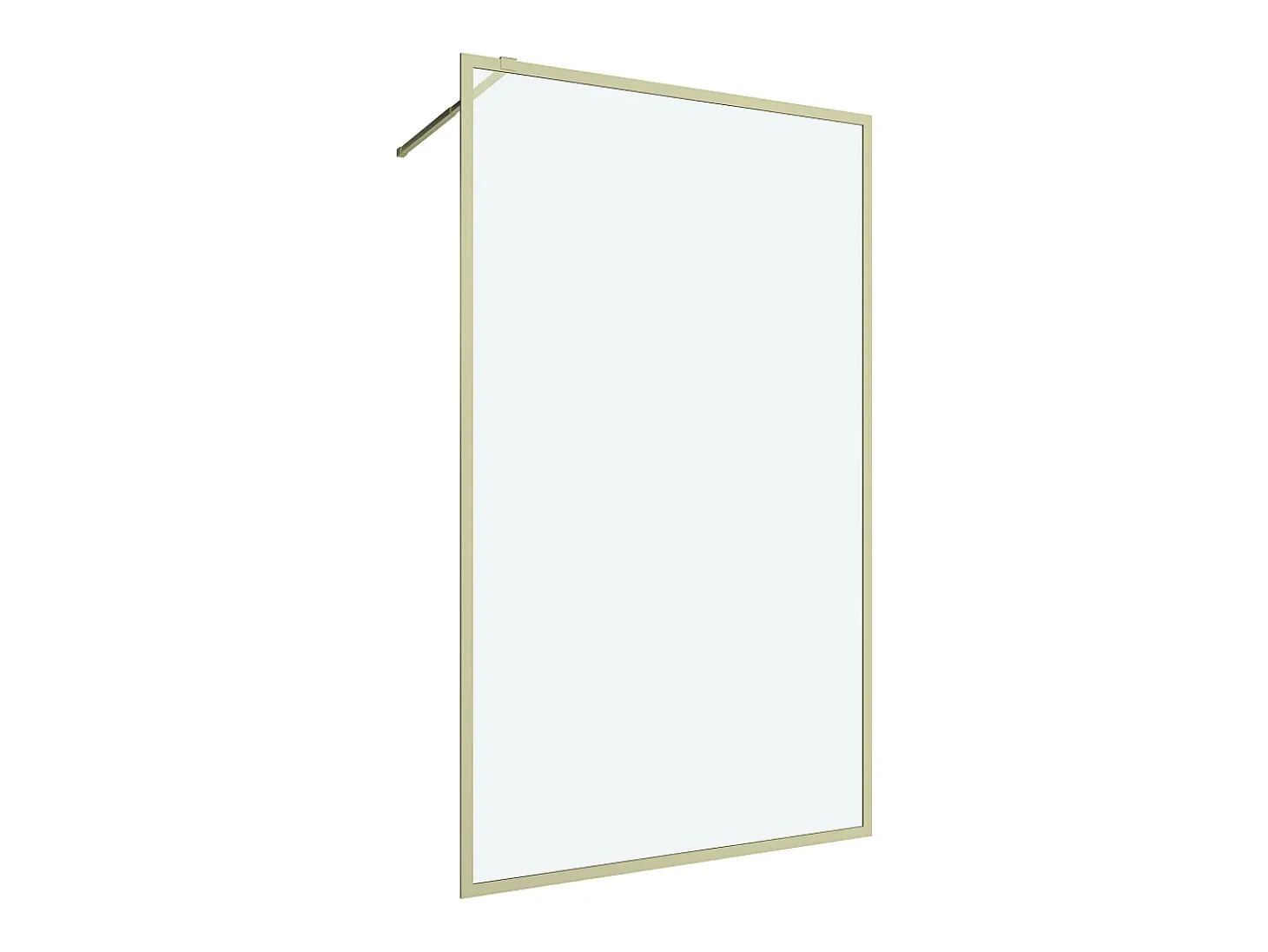 Cabina de duche de acesso direto, 120 x 200 x 92 cm, dourada, vidro, AMBERI