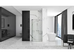 Cabine De Duche + Base De Duche Rea Look Chrome 80X80