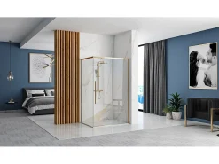 Cabine De Duche + Base De Duche Rea Solar Gold 80X100