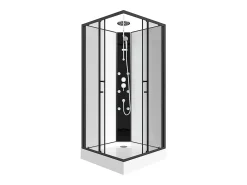 Cabine de duche de canto de hidromassagem, C80 x L80 x A225 cm KIVORA