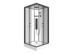 Cabine de duche de canto de hidromassagem quadrada, C90 x L90 x A215 cm TANITO