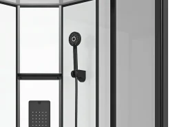 Cabine de duche de canto de hidromassagem quadrada, C90 x L90 x A215 cm TANITO