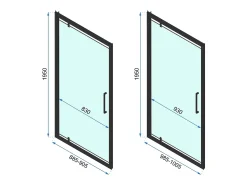 Cabine De Duche De Canto Rea Rapid Swing 120X80 Chrome