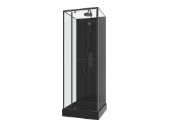 Cabine de duche de canto reversível, com base, C90 x L90 x A213/232 cm, DAMILU