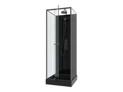 Cabine de duche de canto reversível, com base, C90 x L90 x A213/232 cm, DAMILU