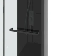 Cabine de duche de canto reversível, com base, C90 x L90 x A213/232 cm, DAMILU