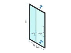 Cabine De Duche De Canto Rea Rapid Slide 160X180 Chrome