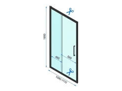 Cabine De Duche De Canto Rea Rapid Slide 160X180 Chrome