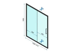 Cabine De Duche De Canto Rea Rapid Slide 160X180 Chrome