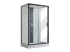 Cabine de duche de hidromassagem, função chuva tropical e cabeça de chuveiro PRIMEA - C120 x L80 x A215 cm