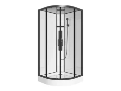 Cabine de duche de hidromassagem em quarto de círculo, C90 x L90 x A215 cm SOLENA