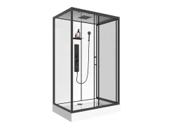 Cabine de duche de hidromassagem retangular, C110 x L80 x A215 cm SULIPA