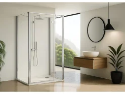 Cabine De Duche De Parede Rea Atlas Chrome 100X100 Right