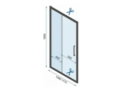 Cabine De Duche De Parede Rea Rapid Slide Chrome 150X80