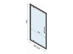 Cabine De Duche De Parede Rea Rapid Swing Chrome 100X80