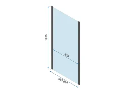 Cabine De Duche De Parede Rea Rapid Swing Chrome 100X80