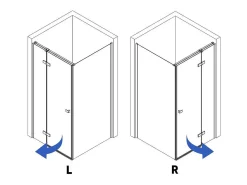 Cabine De Duche Rea Atlas Chrome 120X80 Left