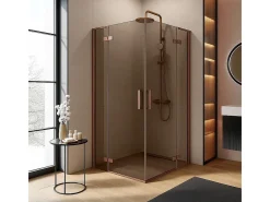 Cabine De Duche Rea Hugo Double 80X80 Brush Copper