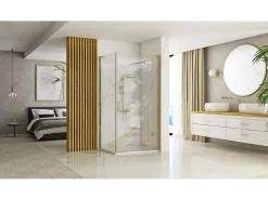 Cabine De Duche Rea Hugo Brush Gold 100X80