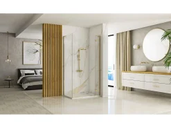 Cabine De Duche Rea Hugo Brush Gold 100X80