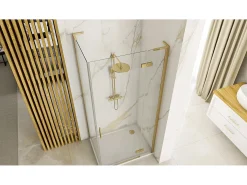 Cabine De Duche Rea Hugo Brush Gold 100X80