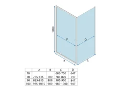 Cabine De Duche Rea Primo Swing 90X90 Chrome