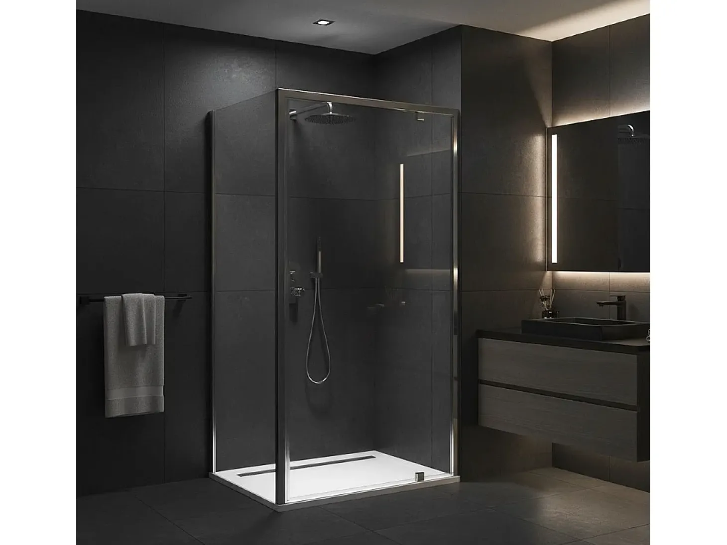 Cabine De Duche Rea Primo Swing 90X100 Chrome
