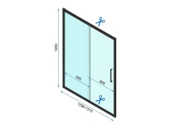 Cabine De Duche Rea Rapid Slide 160x80 Black