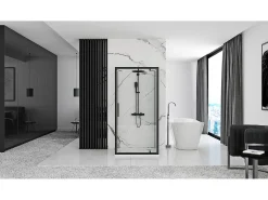 Cabine De Duche Rea Rapid Swing 100x100 Black