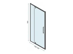 Cabine De Duche Rea Rapid Swing 100x100 Black