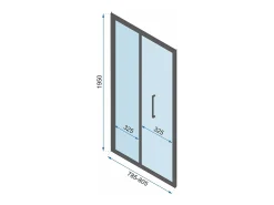 Cabine De Duche Rea Rapid Fold 100x80 Black