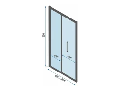 Cabine De Duche Rea Rapid Fold 100x80 Black