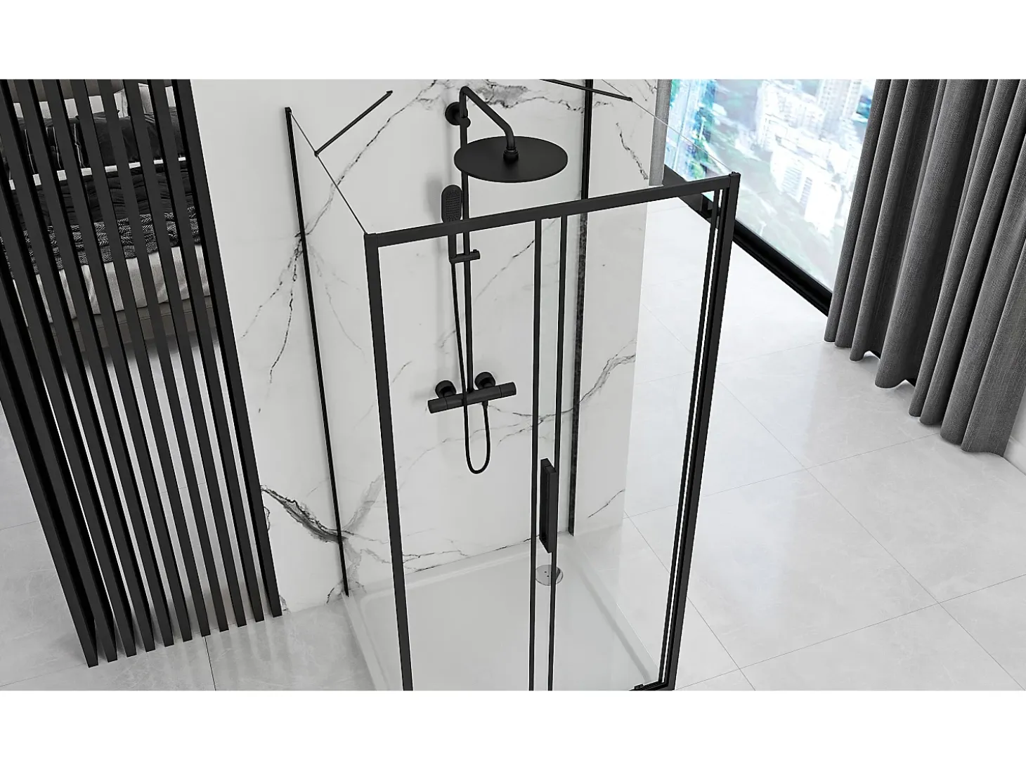 Cabine De Duche Rea Rapid Slide 150x80 Black