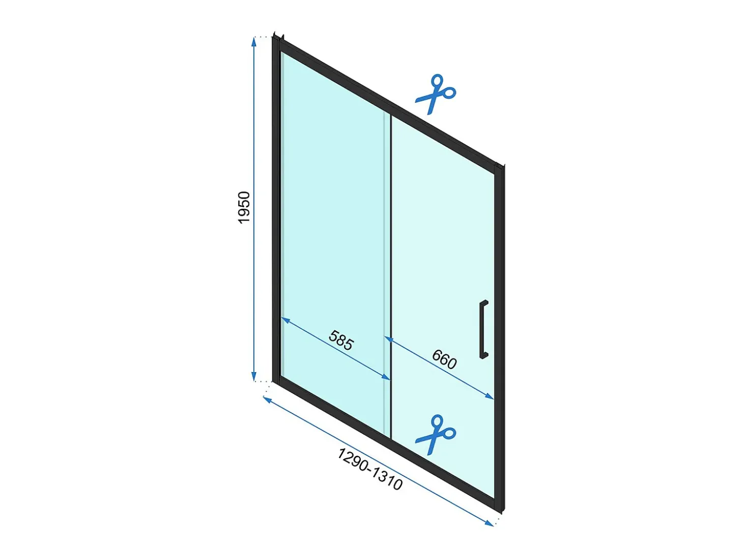 Cabine De Duche Rea Rapid Slide 150x80 Black