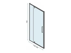 Cabine De Duche Rea Rapid Swing 100x80 Black