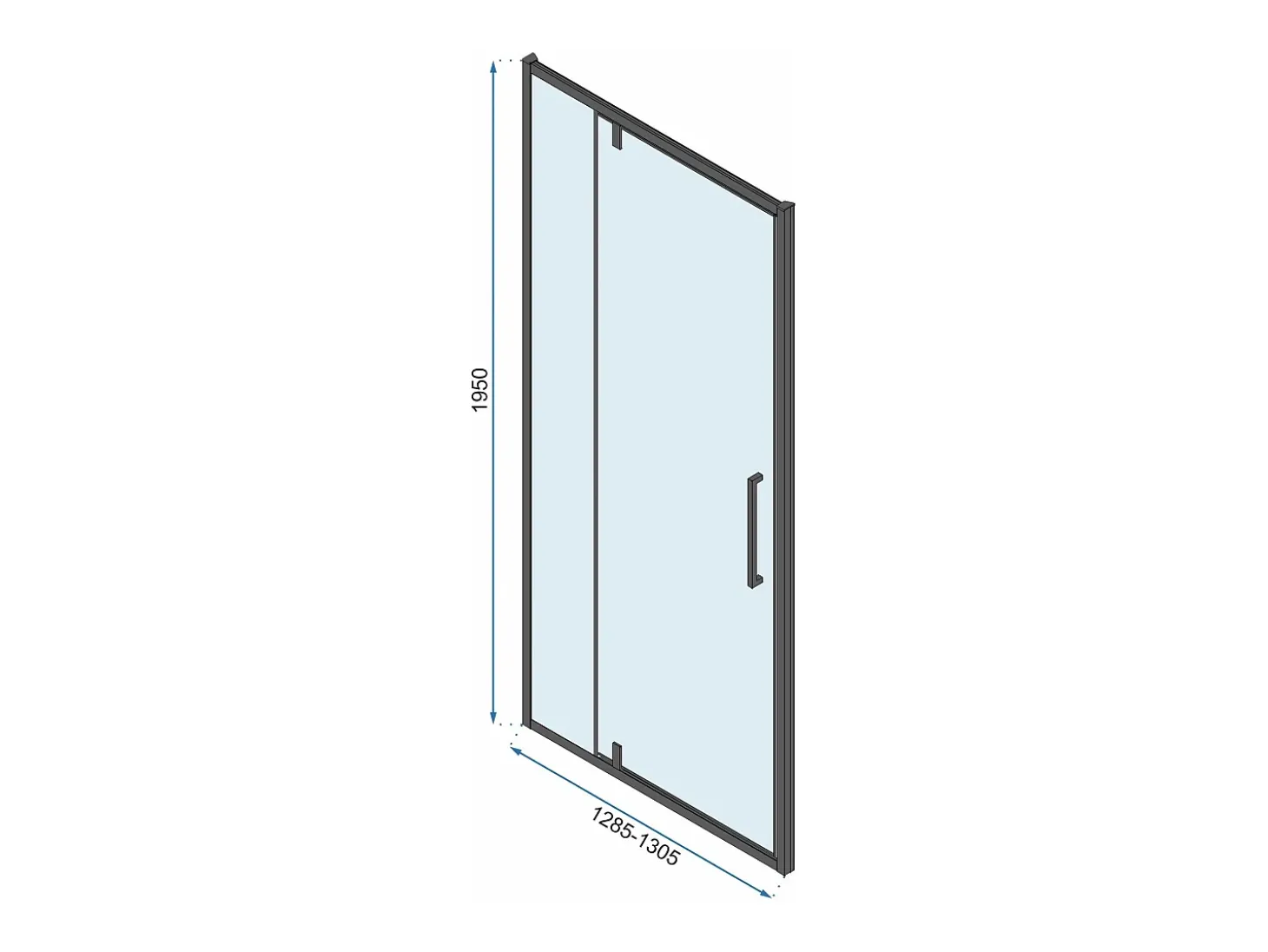 Cabine De Duche Rea Rapid Swing 100x80 Black