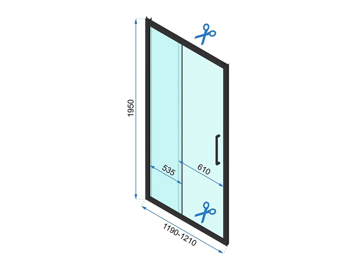 Cabine De Duche Rea Rapid Slide 120x80 Black