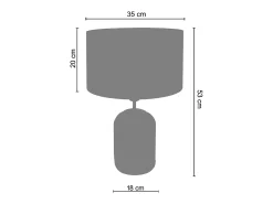 Cabndeeiro de escritório TOSEL HIPATIA metal articulado cinza D13 x H31 cm