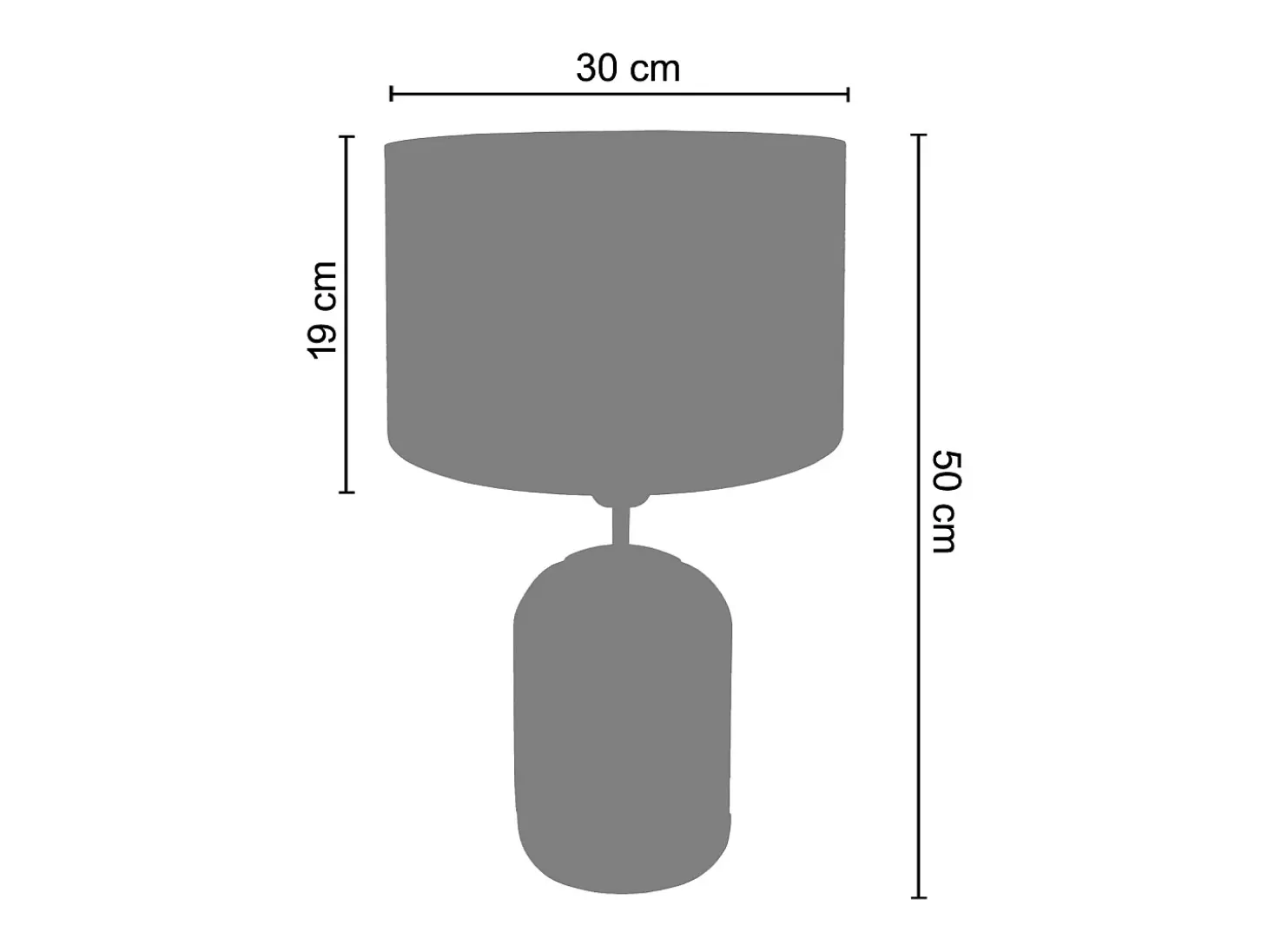 Cabndeeiro de escritório TOSEL ASTER metal arqueado cinza D30 x H45 cm
