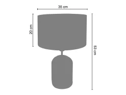 Cabndeeiro de escritório TOSEL FARUM metal cúpula vermelho D20 x H47 cm