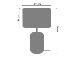 Cabndeeiro de escritório TOSEL KNUD metal articulado branco D28 x H70 cm