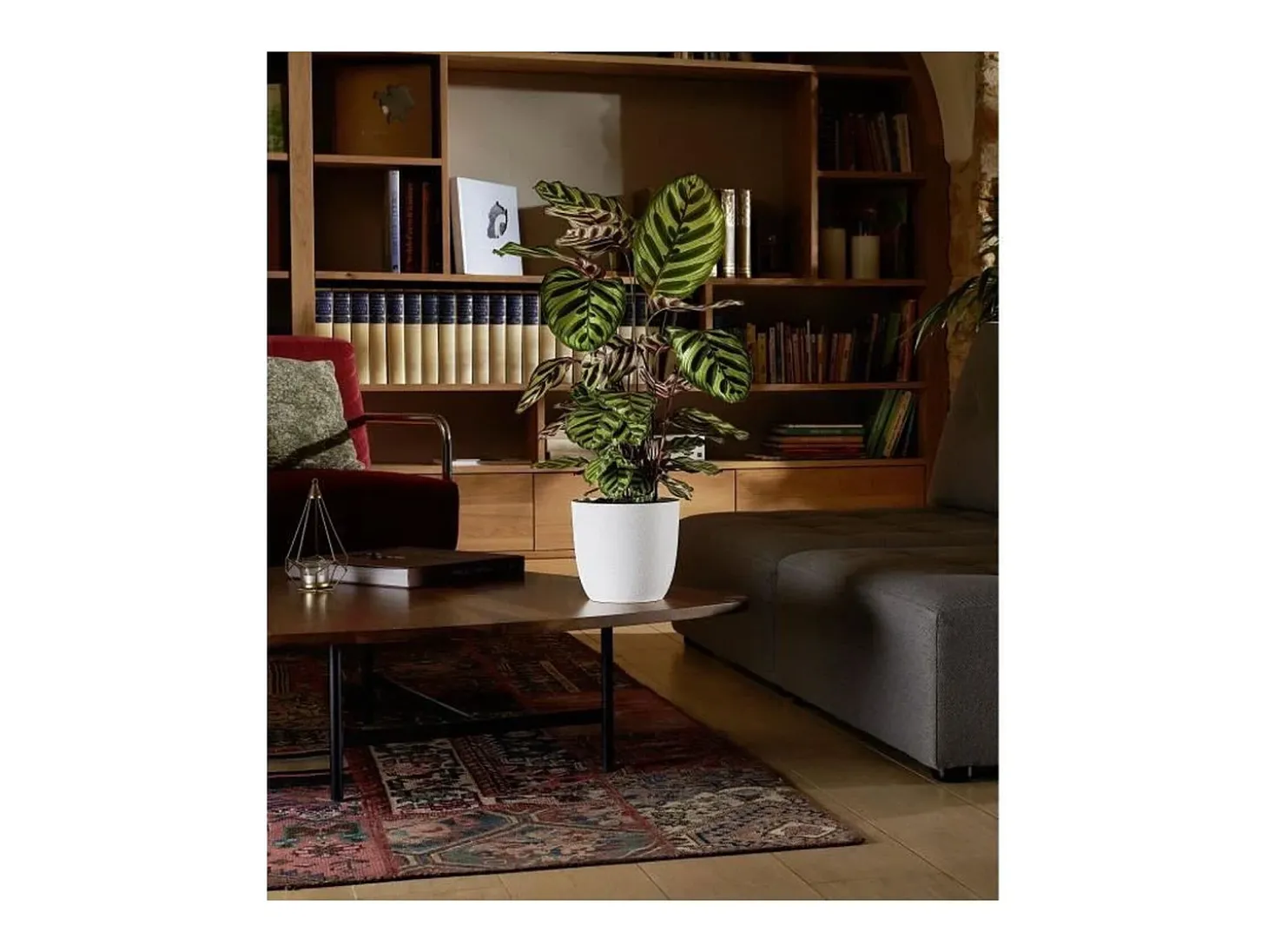 Cache-pot Opale branco marfim Ø 29,5 cm design facetado sem pés para vasos de flores
