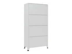 Cacifo com 6 compartimentos aço 90x45x180 cm cinzento